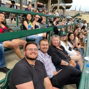 The Fellows enjoying a Tincaps game