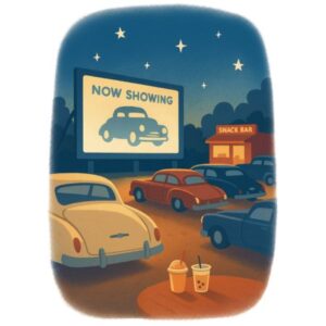 Picture of the drive in movie theatre